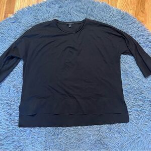 Cos Black Cotton Oversized Top Size S